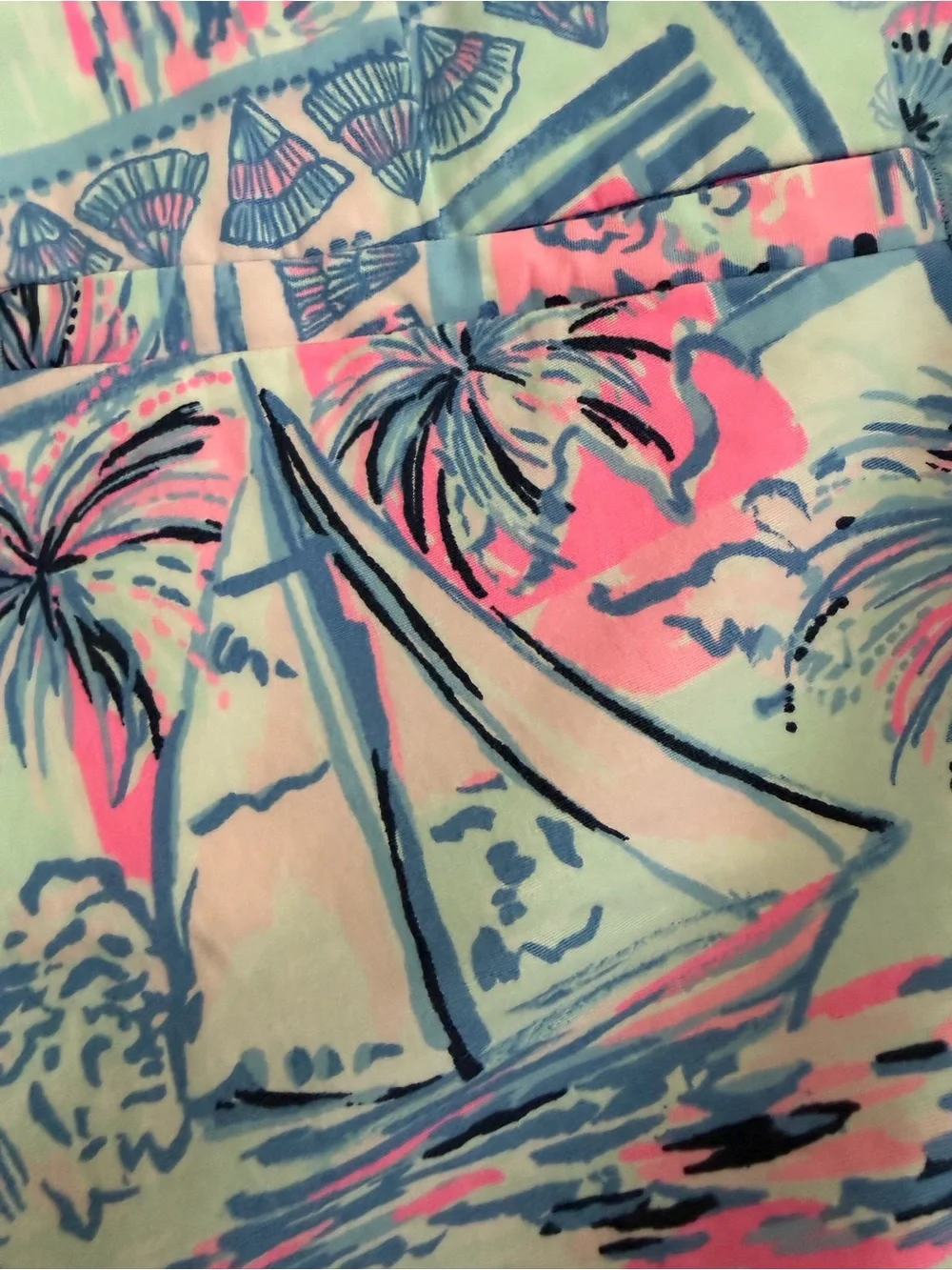 Lilly Pulitzer Blue and Pink Tropical Print  Shorts size 6 - Picture 5 of 6